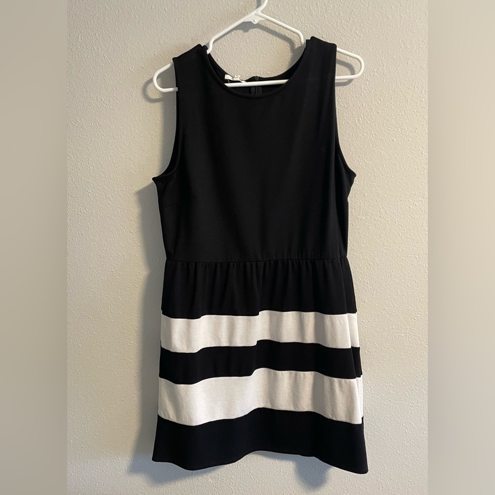 Maurices Womens Black & White Striped Dress- Size XL